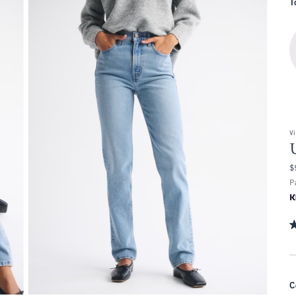 A&F Ultra High Rise 90s Straight Jean